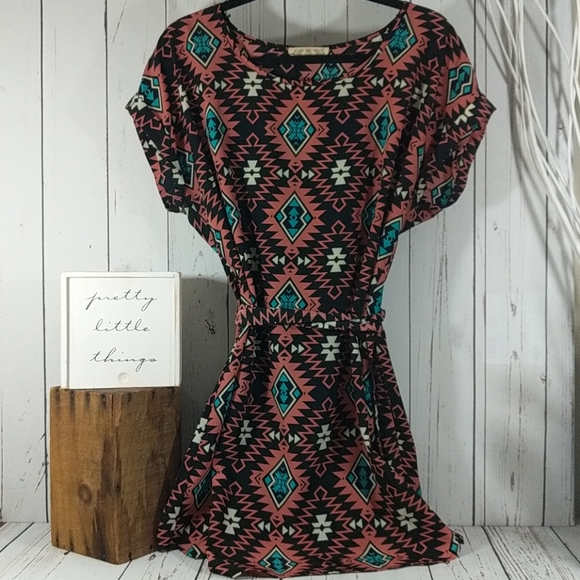 aztec shift dress